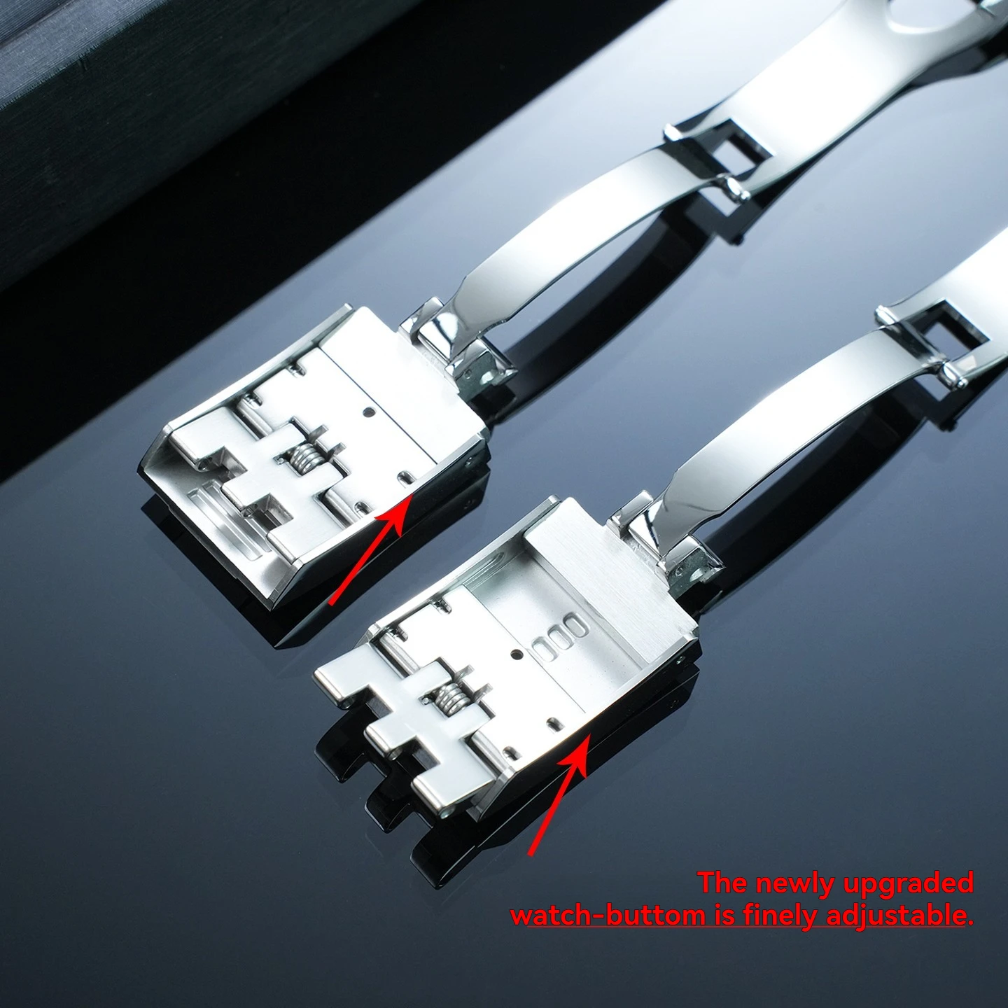 For TUDOR Black Bay 1958 Steel Strap-Specific Buckle, 18mm, 316L Stainless Steel, New Model, FIT, Micro-Adjustable Folding Clasp