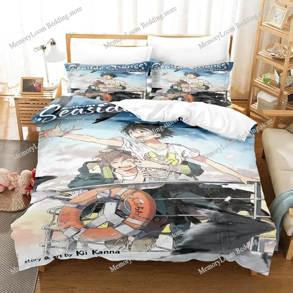 

3D Print Seaside Stranger Bedding Set Cartoon Anime three-piece set Adult Kid Bedroom Duvet cover Sets Home Textiles Bedding set