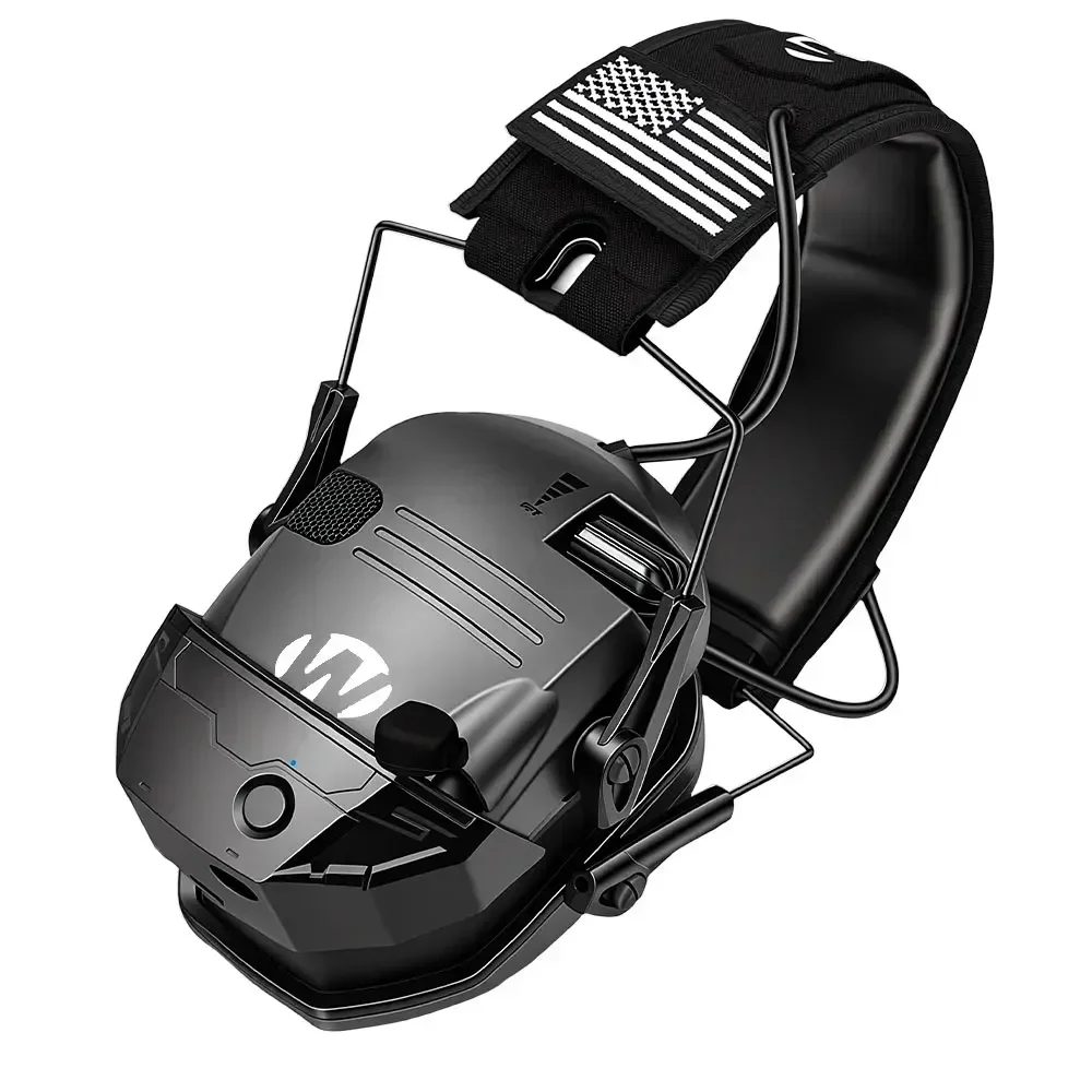 Professionelles Headset mit Geräuschunterdrückung und kabellosem Bluetooth, taktischer aktiver Gehörschutz gegen Lärm beim Schießen. – Detail 17