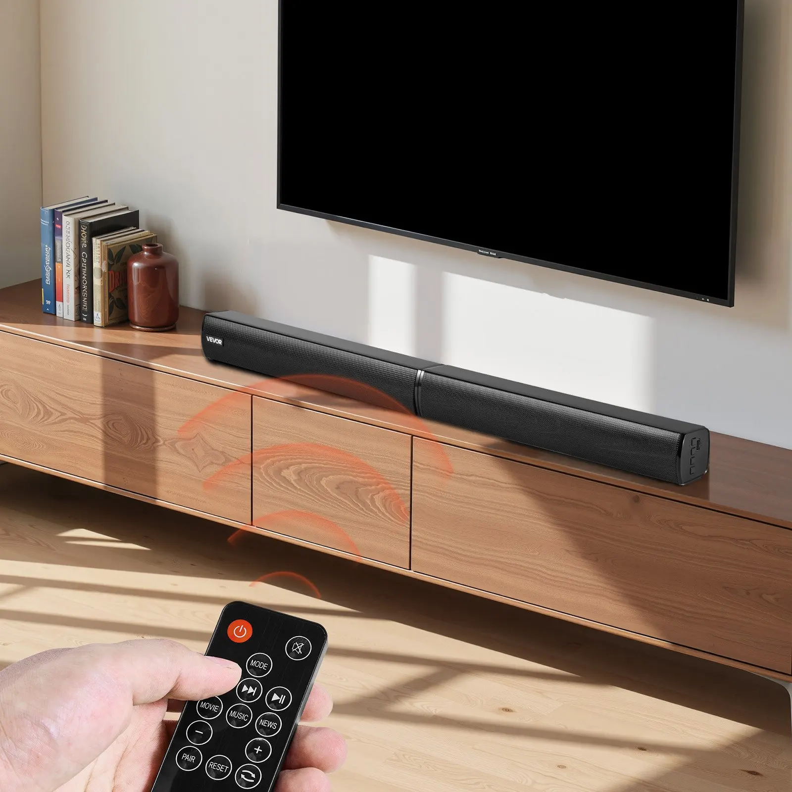 

Саундбар для Smart TV, 2.0-канальный, 32-дюймовый, 2-в-1, съемный, с Bluetooth, HDMI, AUX, USB-подключением