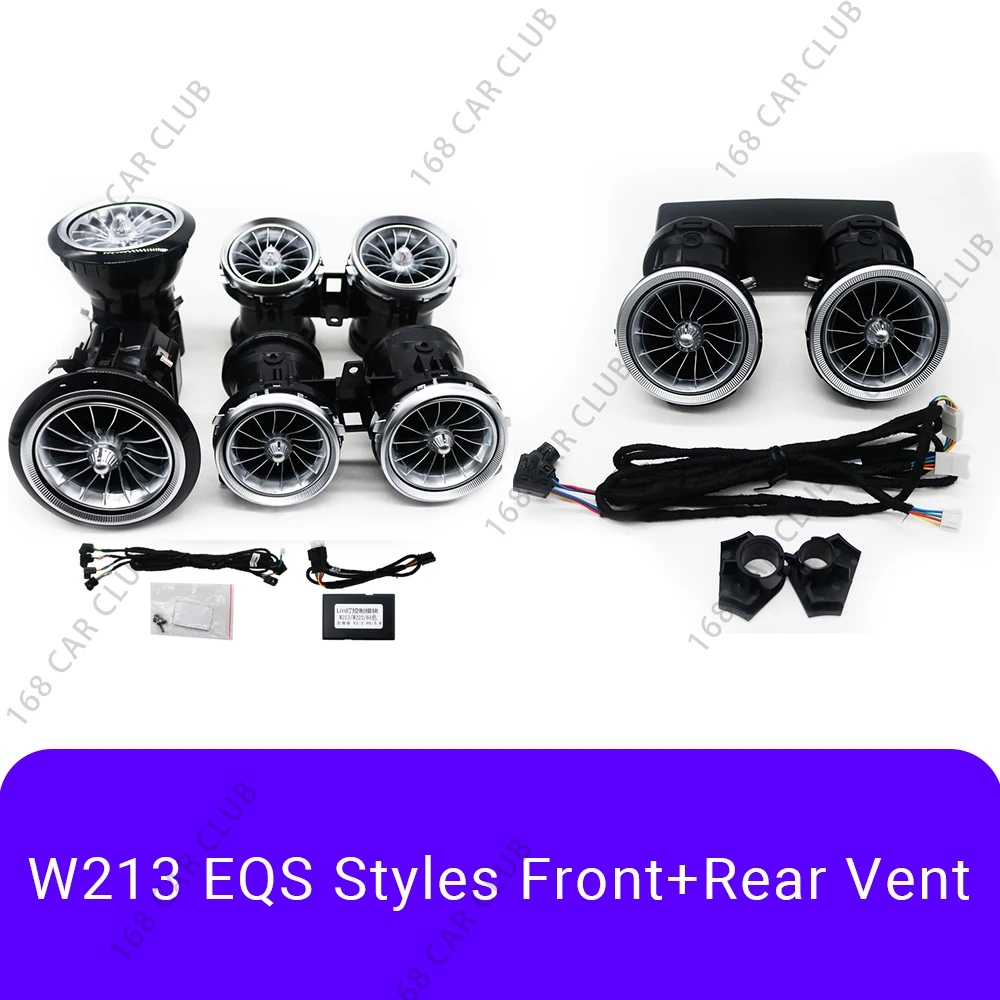 Led Lucht Ventilatieopeningen 3d Draai Tweeter Luidspreker Voor Mercedes Benz W213 W238 E53 E63 E-Coupe Auto 64 Kleuren Lnterior Decoratieve Verlichting