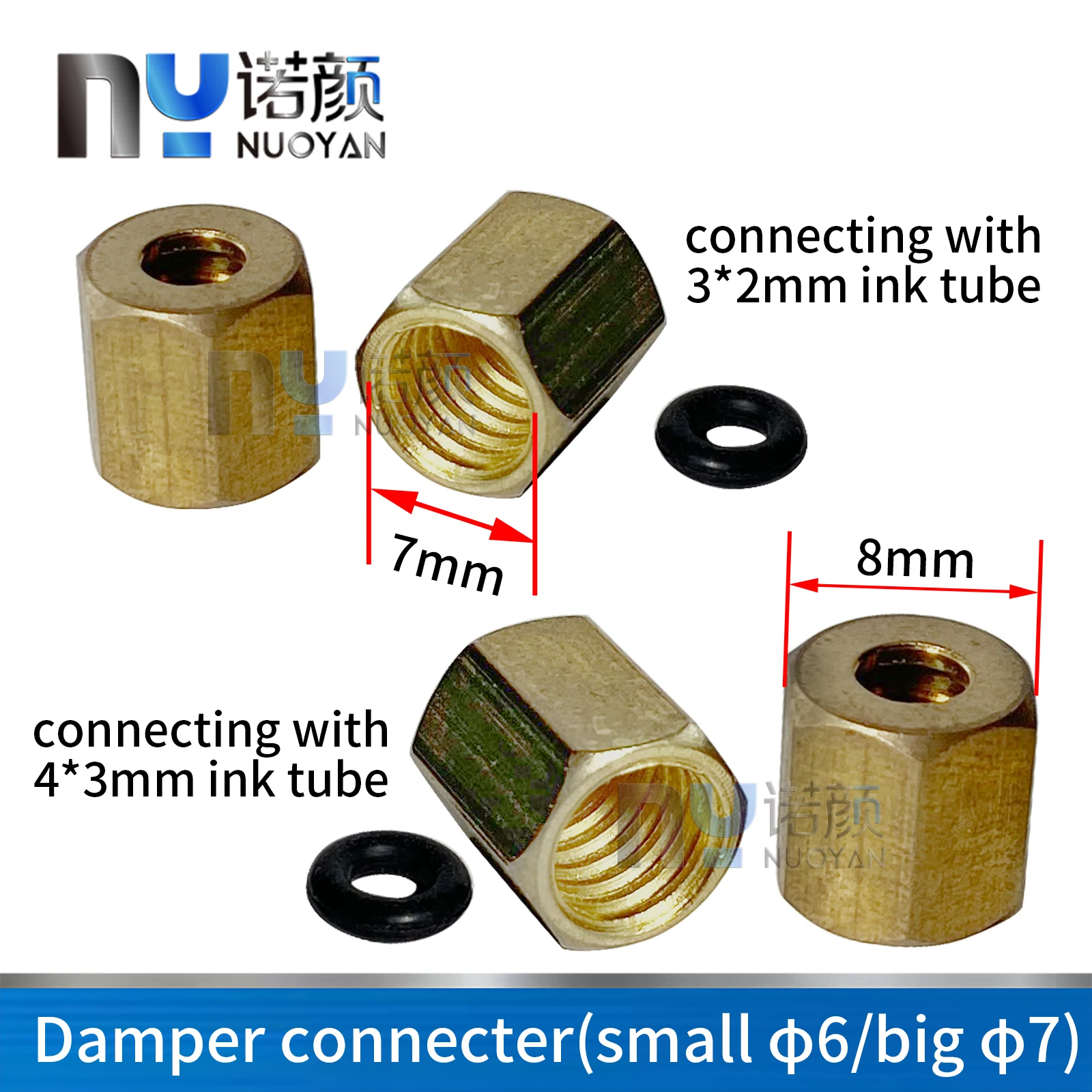 

10PCS/lot Small/Large Copper Nut O Ring Sscrew 3*2mm And 4*3mm For Epson XP600 TX800 UV Damper 1390 DX7 DX4 DX5 Ink Tube