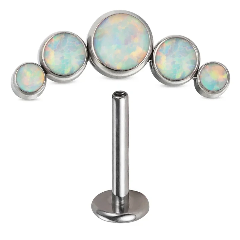 G23 Titanium Ear Studs with CZ Stones