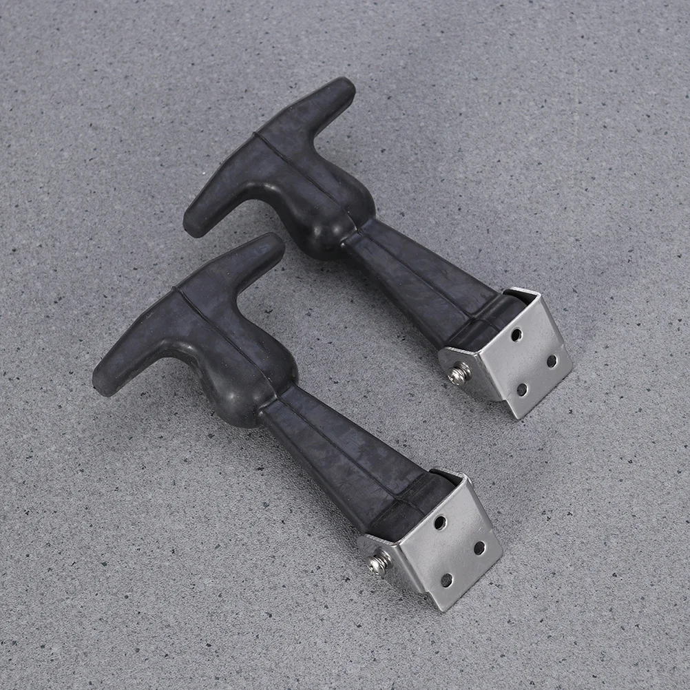 

1pc Stainless Steel Latch Black T-Handle For Tool Box Truck Hood Rubber End Door Tool Box Heavy Duty Fastener