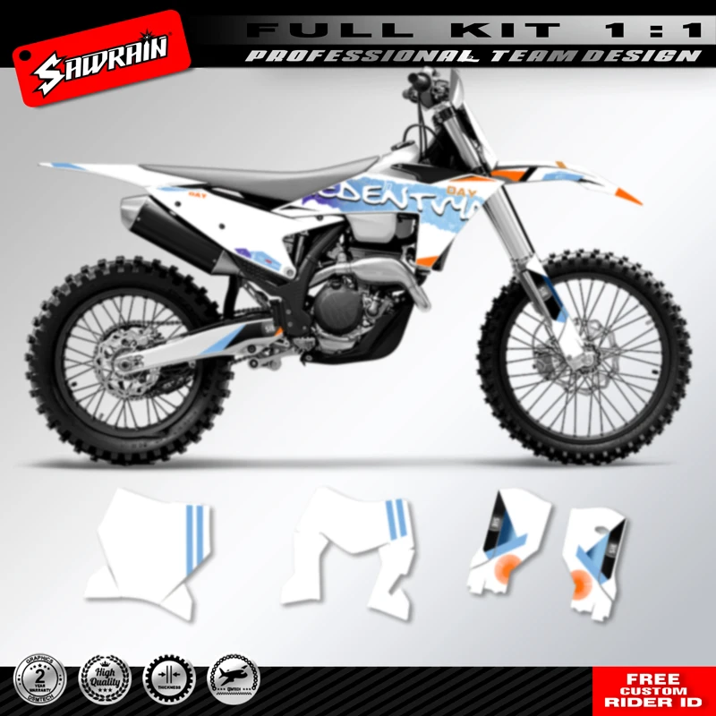 

Комплект наклеек для велосипеда Sawrain Dirt Bike для KTM EXC XCW 150 200 250 300 350 400 450 500 2024 2025 2026 SXF 23-25, наклейка на мотоцикл на заказ