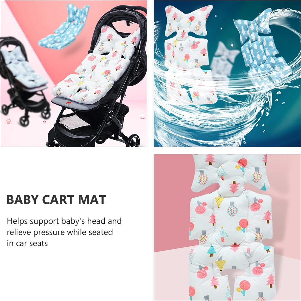 

Детская тележка, дышащий хлопковый коврик, мягкая большая подушка для коляски, подушка для сиденья, коврик для сна для головы младенца