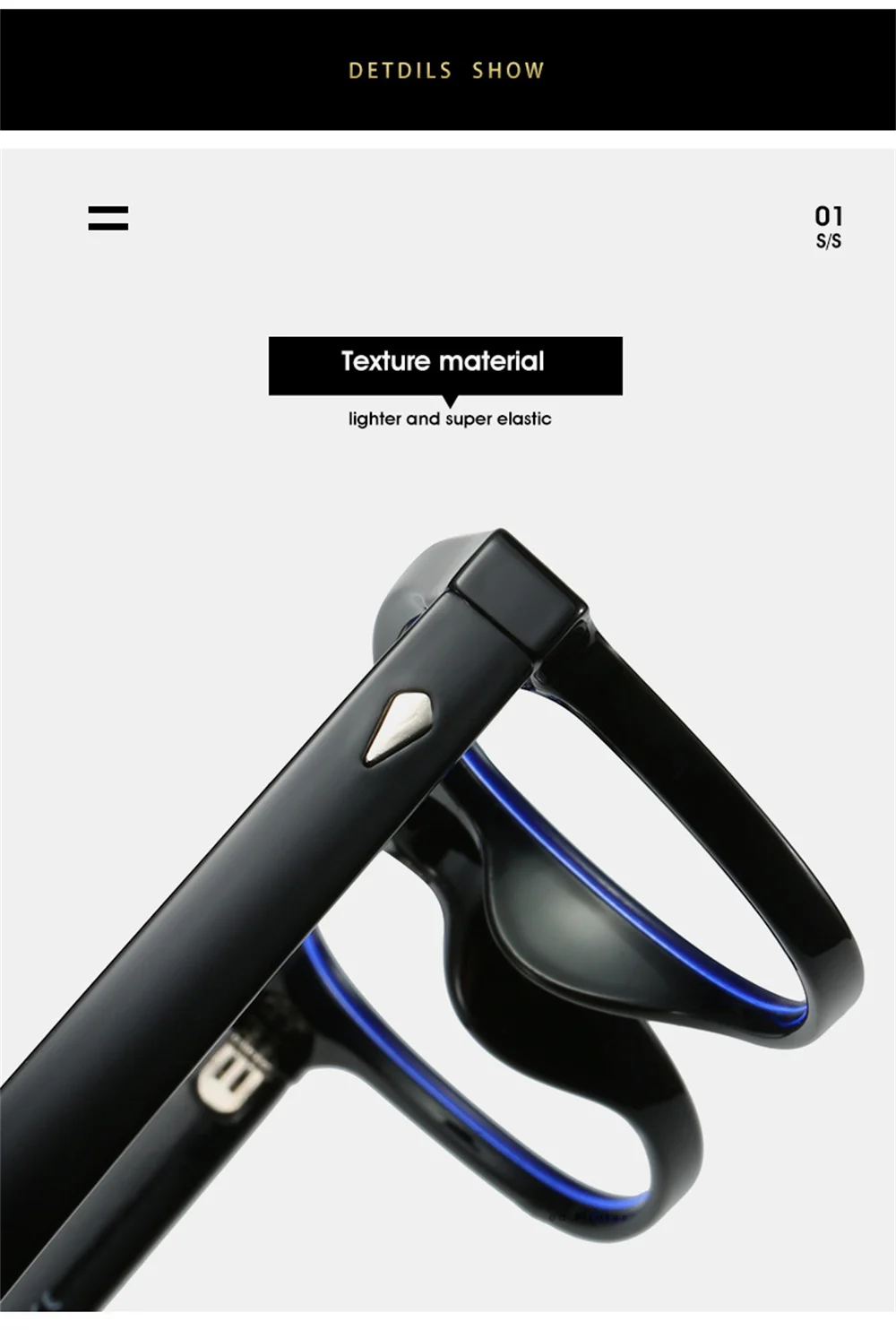 Klassische Eckige Schwarze Blaulichtfilter-Brille 2026 Herren Vintage Klare Blaulicht-Linsen Brillengestell Damen – Detail 7