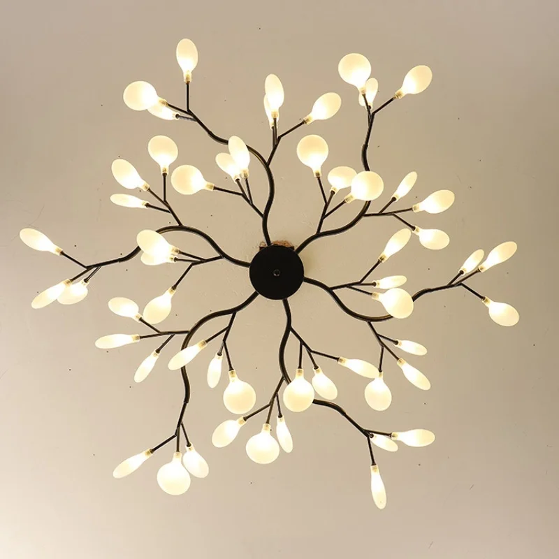 Imagem -06 - Nordic g4 Led Chandelier Lighting Modern Branch Pendant Light Sala de Estar Art Decor Iluminação Interior Ouro Preto