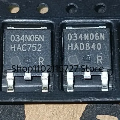 Transistor de efecto de campo MOSFET, 10 piezas, 034N06N, IPD034N06N3G TO-252 SMD, buena calidad, nuevo y Original