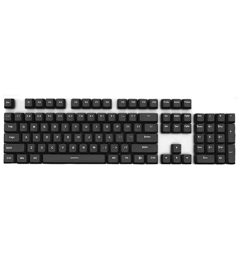 Keycap Transparent Closed characters Suitable for 61/87/104 keys Two-color injection molding Black and white Color mechanical