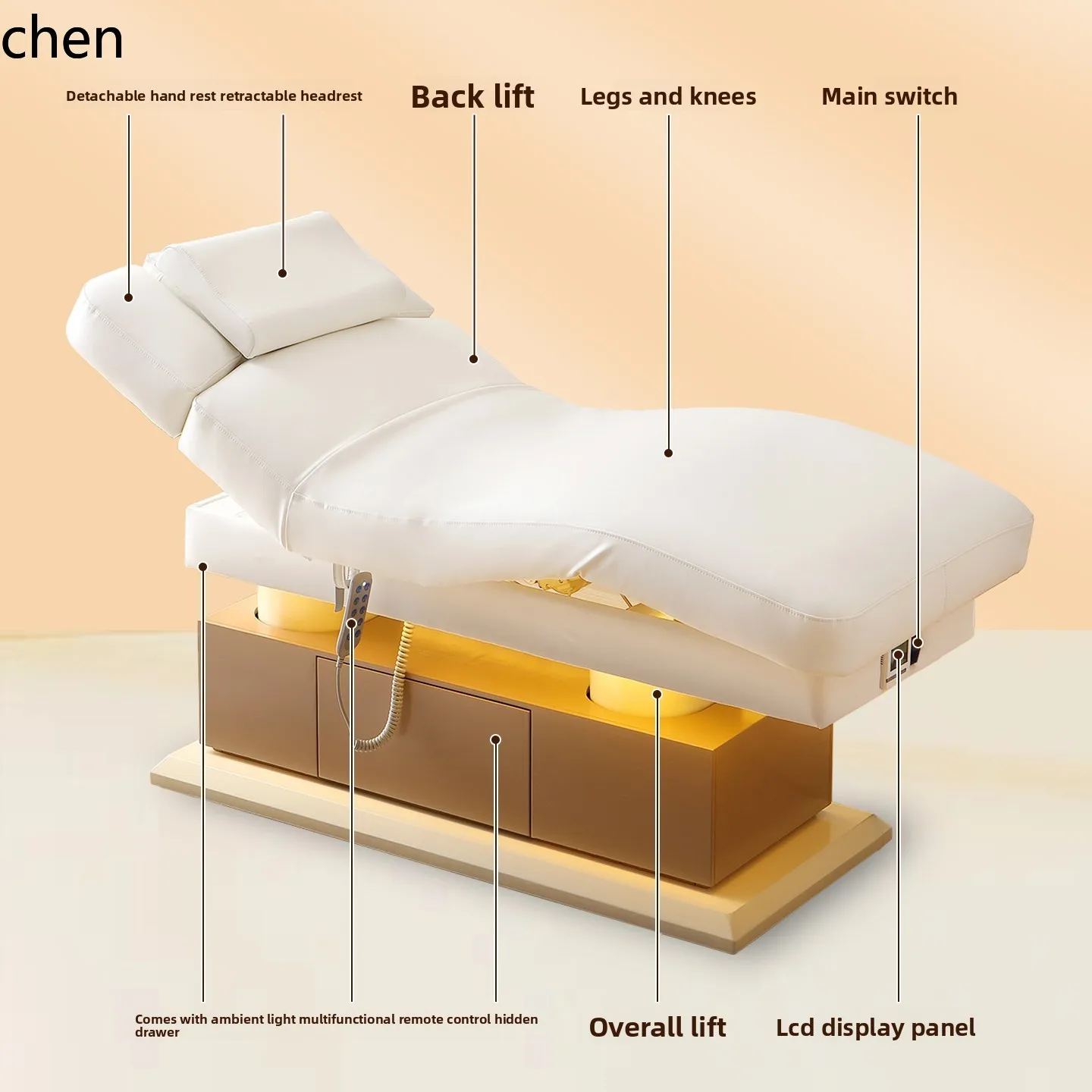 

HXL Electric Beauty Bed Beauty Salon Special Latex Intelligent SPA Bed Heating