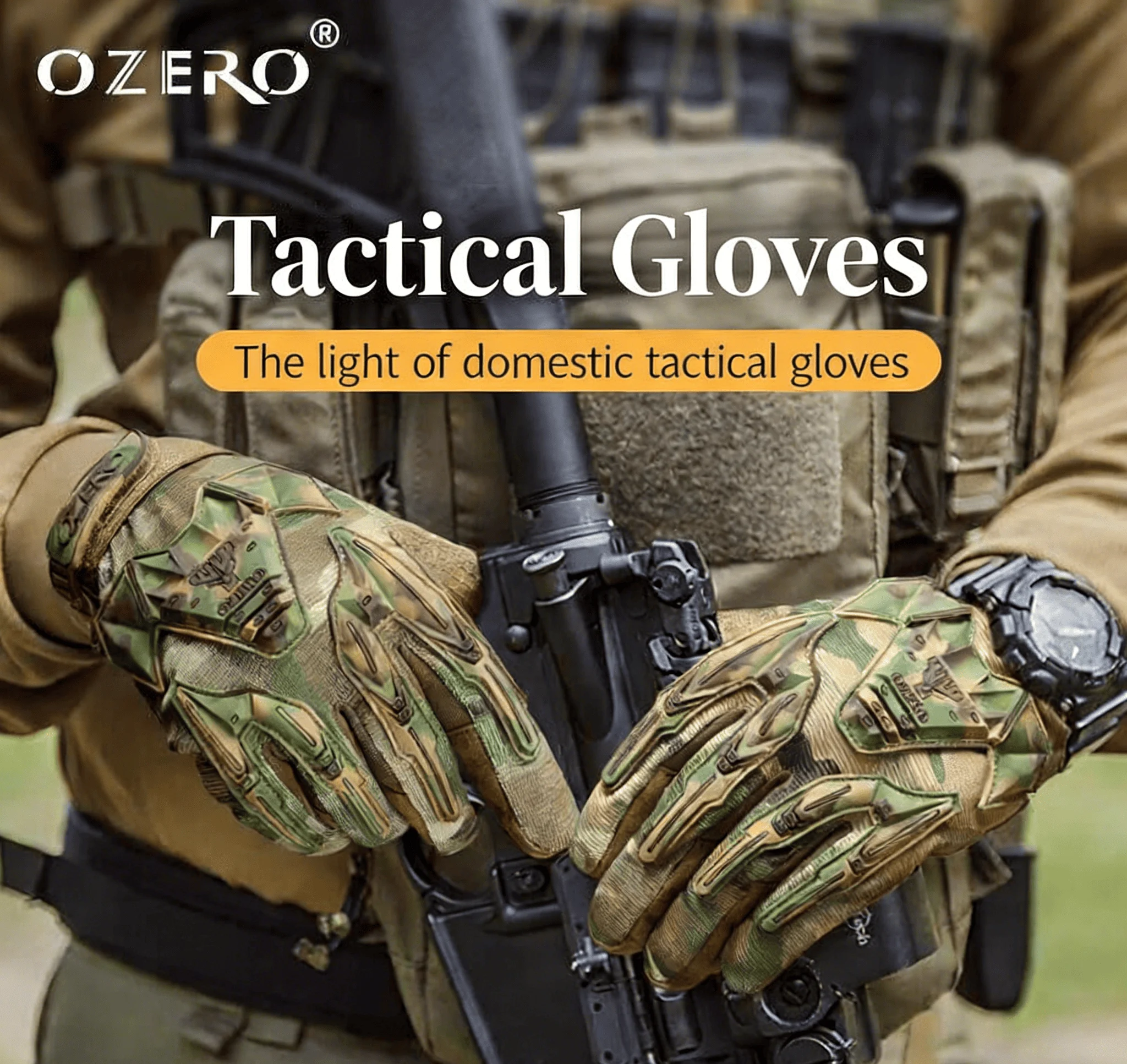 

Tactical Gloves Full-finger Camouflage Touchscreen Stab-resistant Silicone Outdoor Cycling Combat Shooting Gloves