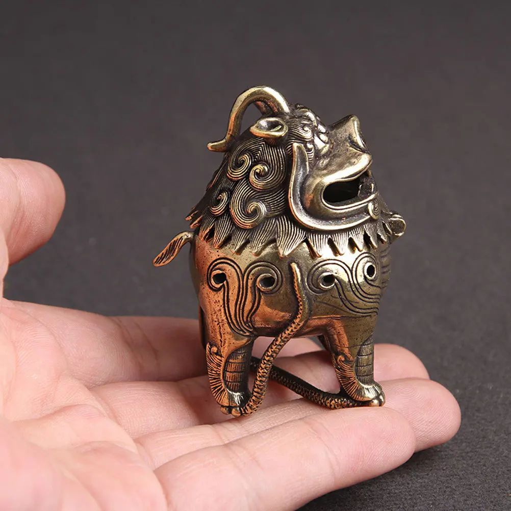 

1Pcs Copper Incense Furnace Retro Exquisite Design Home Censer Decor Living Room Bedroom Study Office Meditation Yoga Hotel
