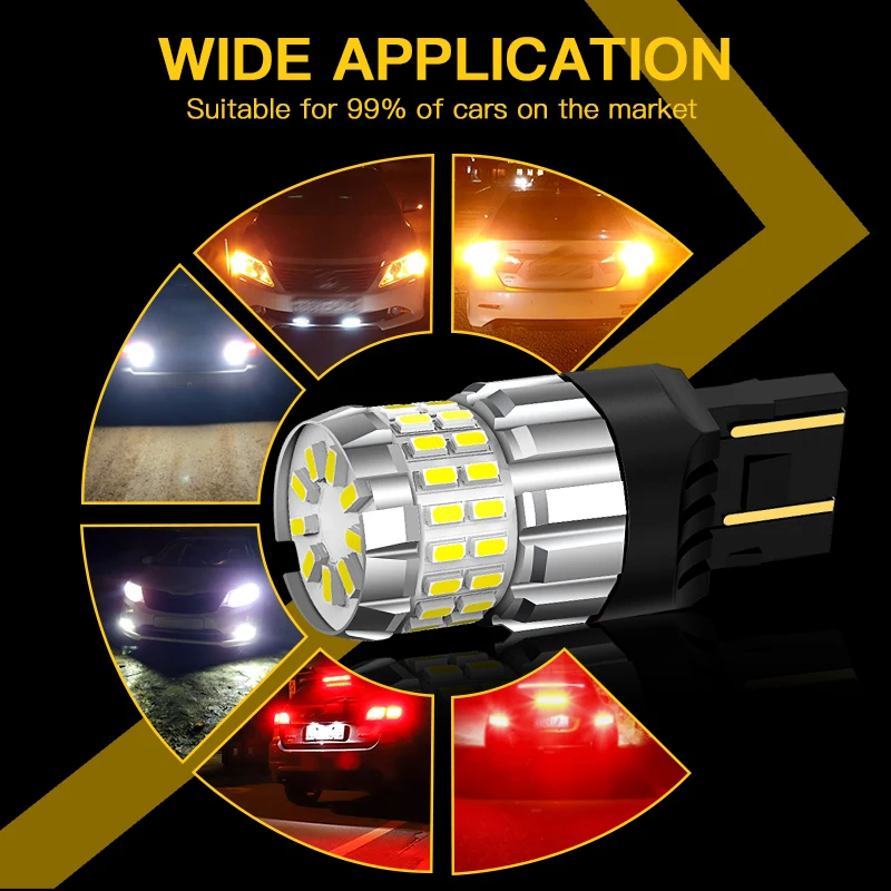 2PCS 7443 T20 LED Brake Light Bulbs Canbus For Subaru Legacy Outback 04-14 Forester 01-16 Impreza 01-08 17-19 XV 12-14 Trezia 11