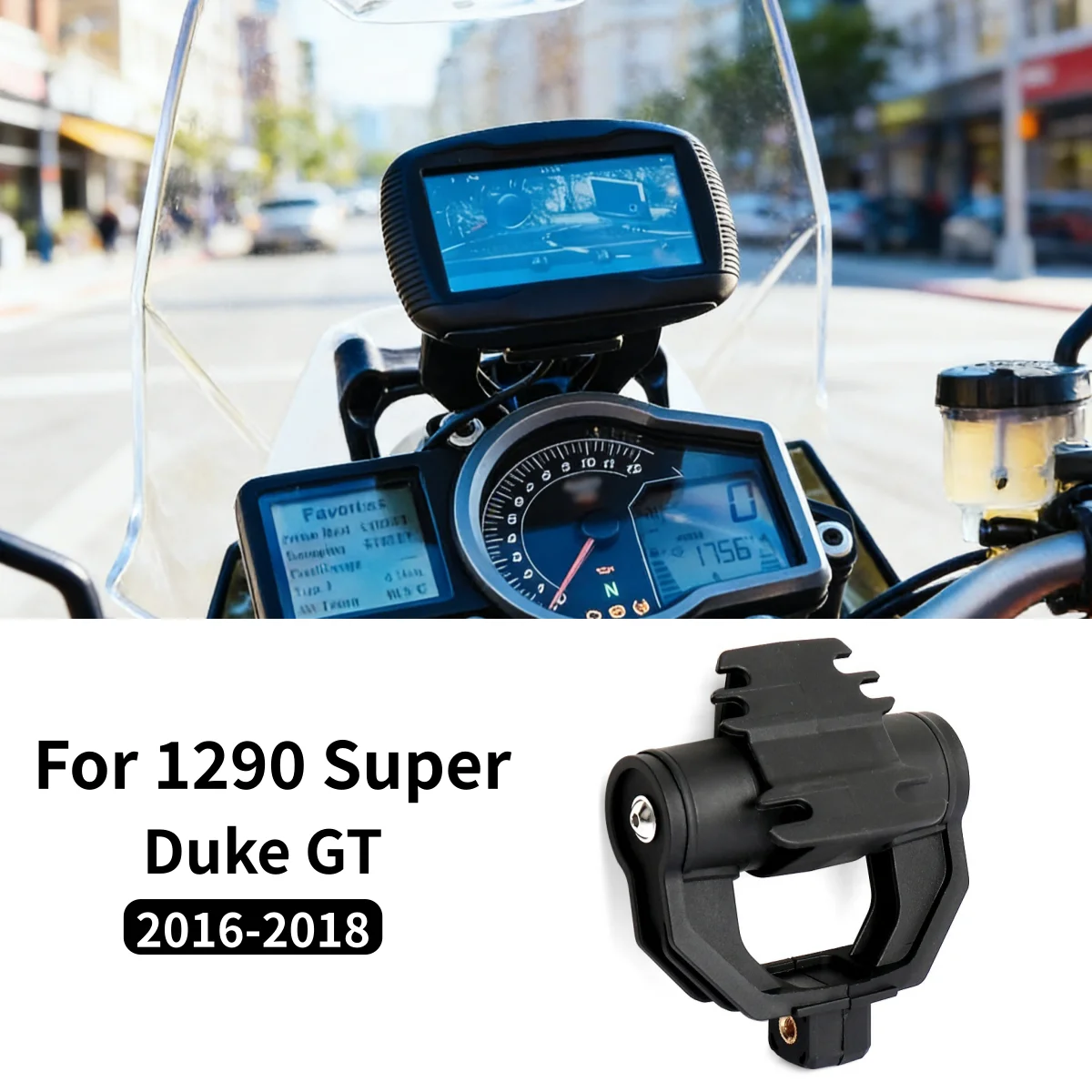 

Для 1290 Super Duke GT 2016-2018 мотоциклетный держатель для телефона с беспроводной зарядкой, регулируемый кронштейн для GPS-навигации, аксессуары для мотоциклов