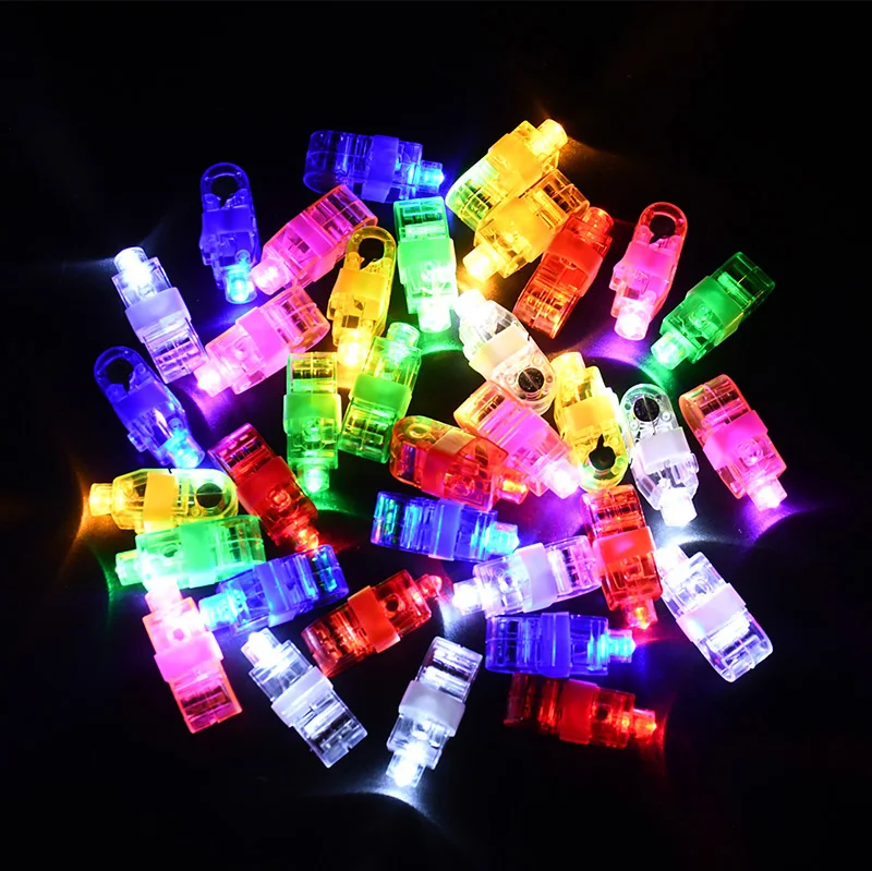 

20pcs Mini Finger Flashlights For Kids LED Finger Flashlight Light Up Finger Ring Toys Mini Light Children's Day Gift