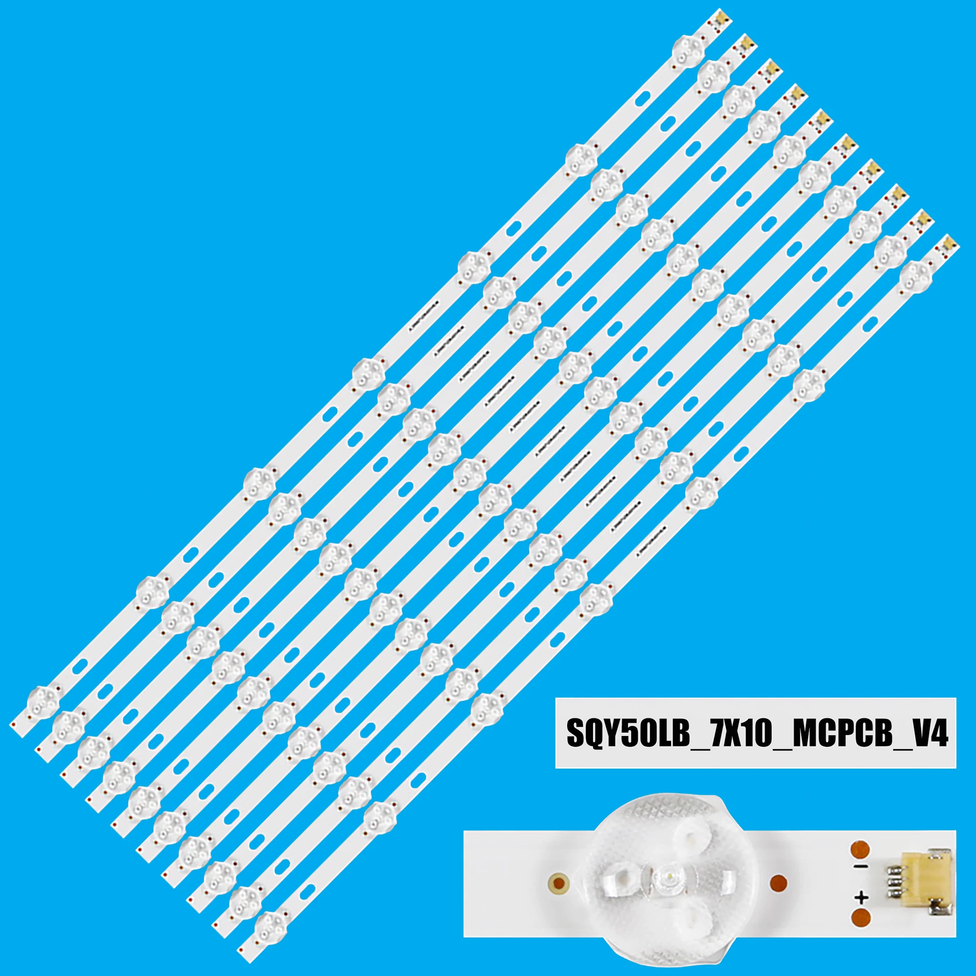 Taśma podświetlająca LED 7 diod LED do SQY50LB SQY50LB_7X10_MCPCB_V4 VEKTA LD-50SU8719BS SUPRA STV-LC50ST1000 V500DJ6-QE1 V500DJ5-QS1J