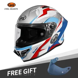 Cyril FF352 R1 casco de motocicleta de cara completa, cascos de Moto de carreras, certificado DOT, Cacso para adultos, hombres y mujeres con tintado