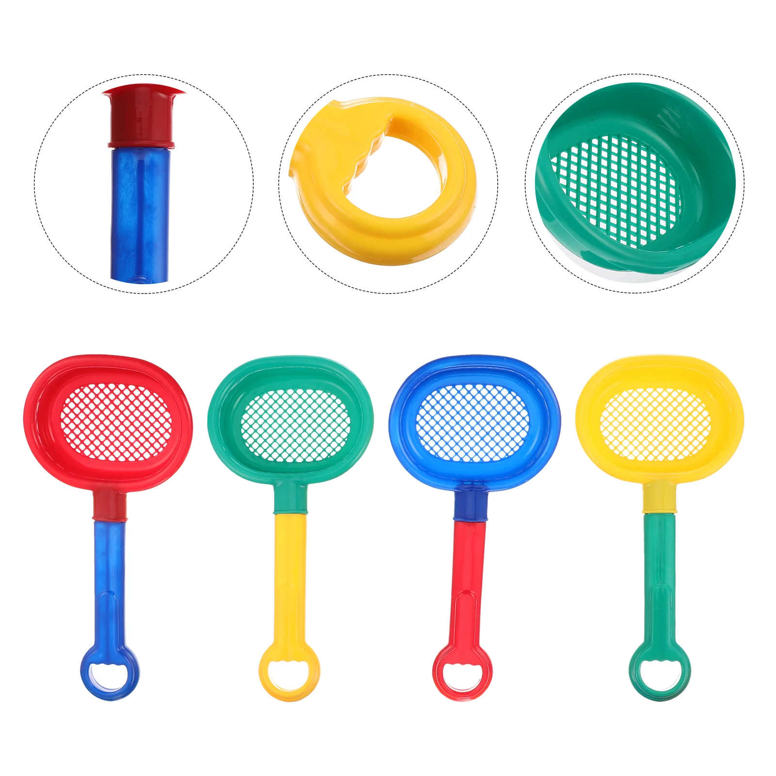 8 Pcs Beach Toy Toys Bucket Sieve Outdoor Kids Sand Scoop Plaything Playthings Toddler