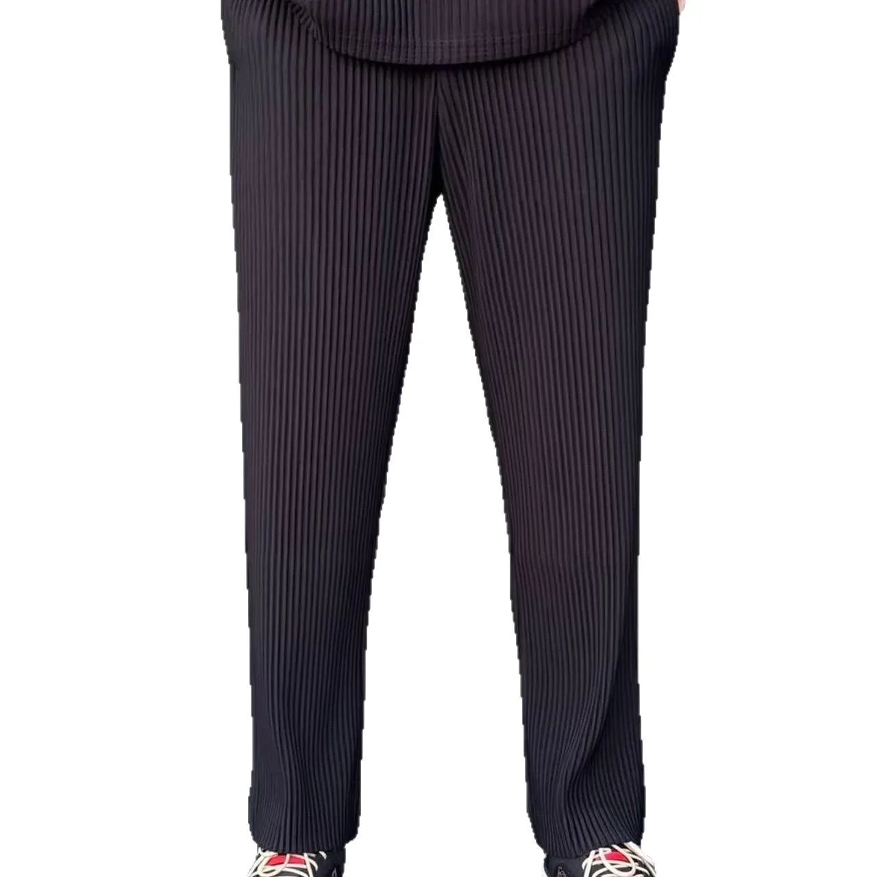 Miyake New 2025 Autumn and Winter Men's Pants Pleated and Drooping Loose Wide-leg Pleated Straight-leg Pants Casual Trousers
