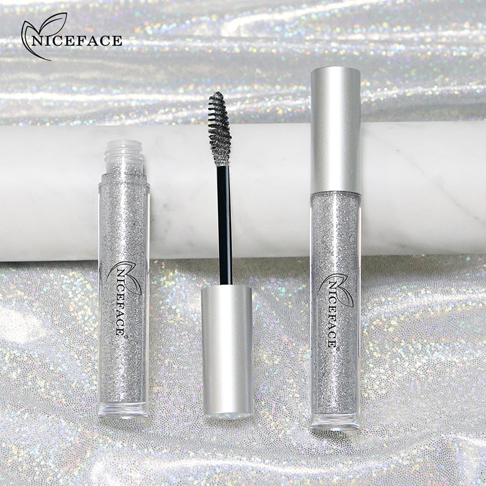 Glitter Fast Eyelashes Mascara, Maquiagem de Extensão de Cílios, Impermeável, Longa Duração, Alonga Eye Lash Cosméticos