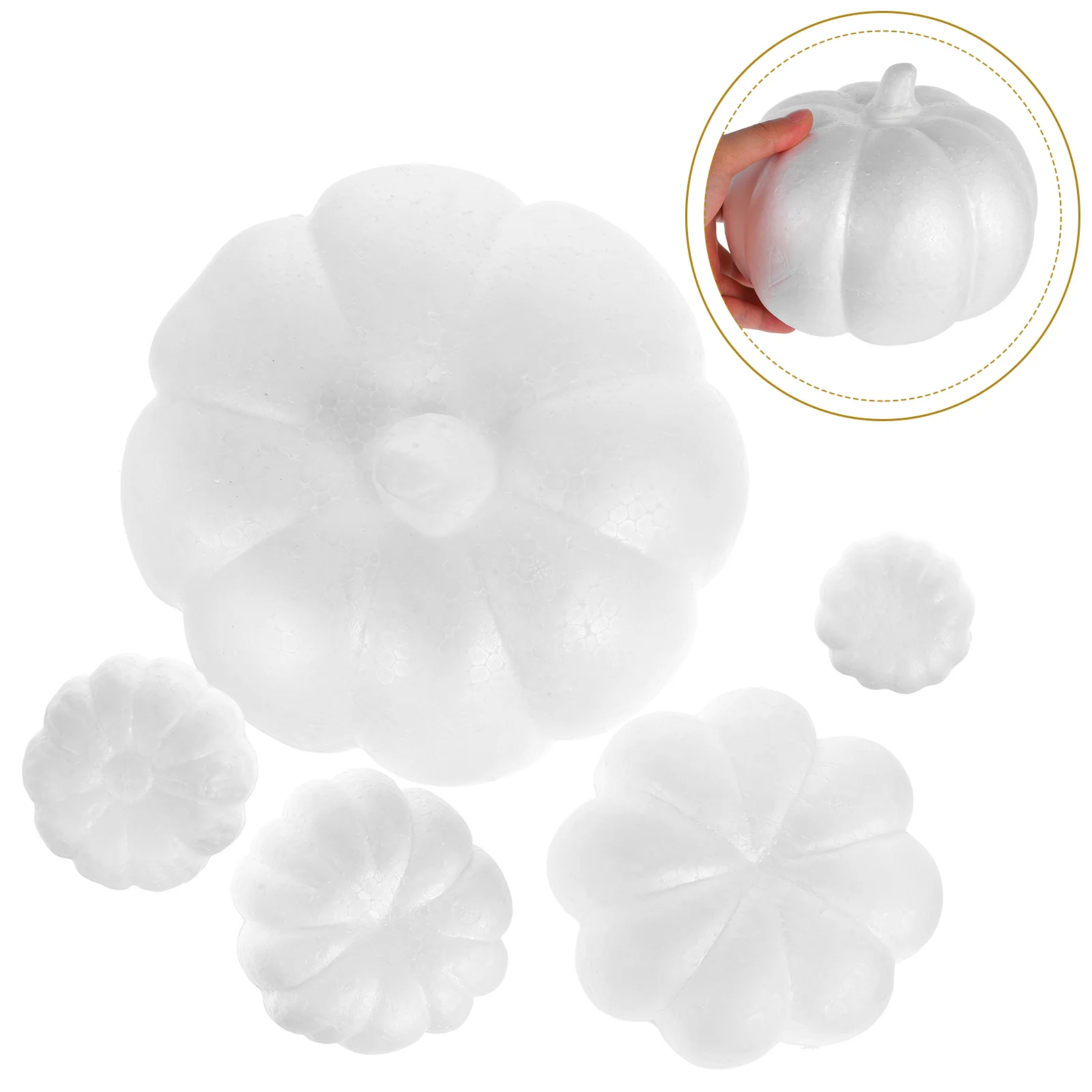 

5pcs Creative Halloween Pumpkin For Kids Diy Painted Accessories Handmade Emulation Pumpkin Hand-Eye Coordination Training