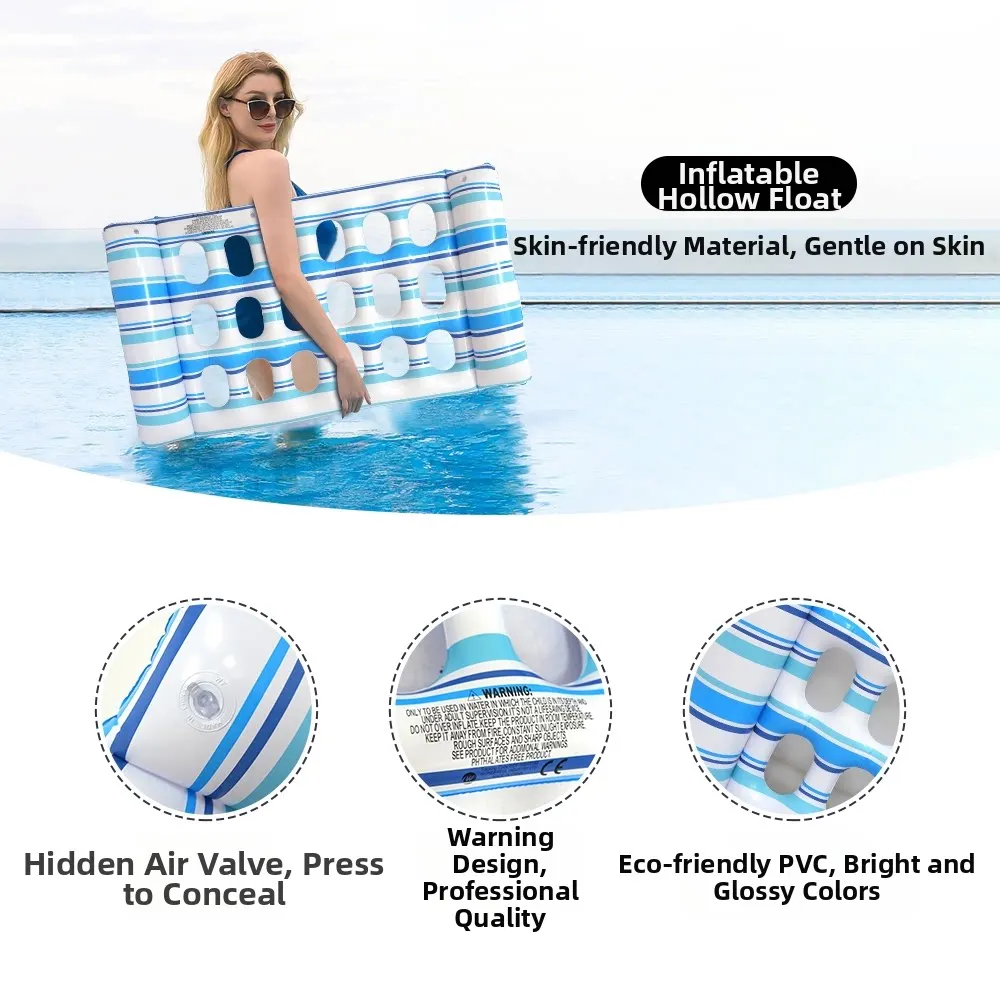 Summer Inflatable Hollow Out Float Swimming Pool Raft Floating Bed Lounge Chair for Adult Water Party Toys