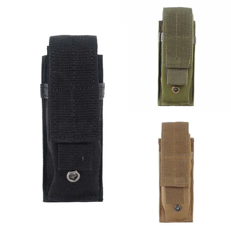 Tactical M5 Flashlight Holster Molle Single Pistol Magazine Pouch Torch Holder Utility EDC Tool Outdoor Hunting Tools Light Bags