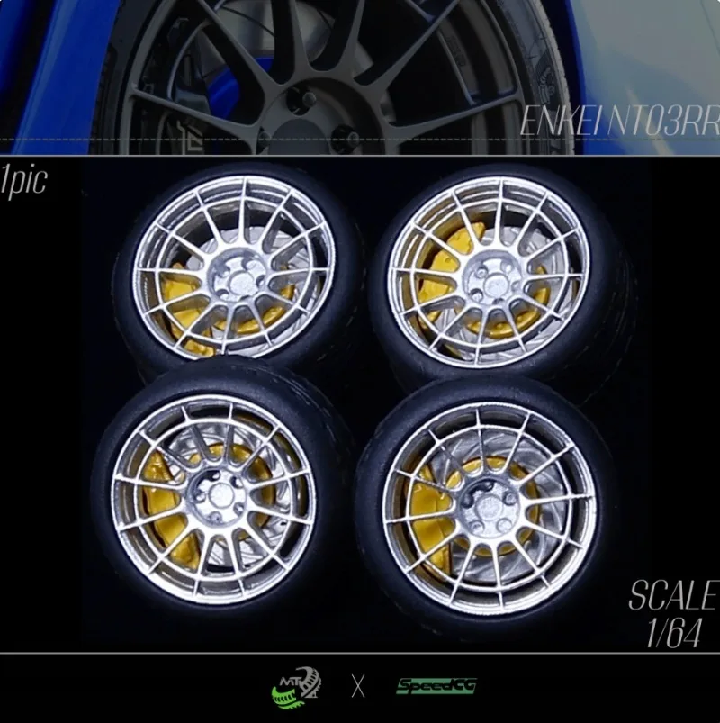 Resin Wheels Car Modified Wheel Hub 1/64 SpeedCG 78/77/76 9.4/10/11mm Rubber Tires Suitable for 1:64 Static Model Cars Boys Gift