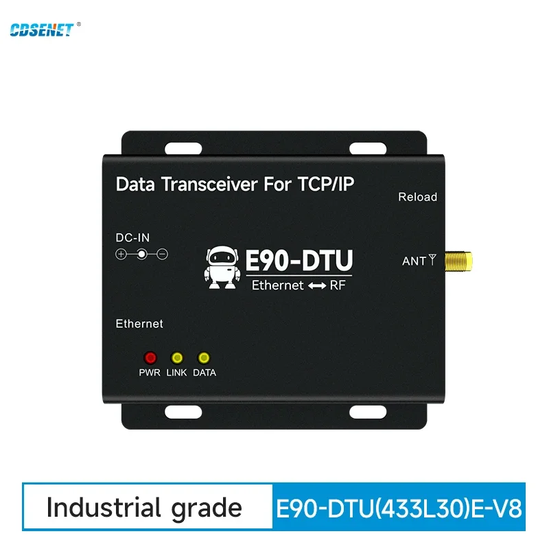 

LoRa 433MHz Ethernet Wireless Data Transmission Modem Industrial CDSENT E90-DTU(433L30)E 30dBm Long Range 8km UDP MQTT HTTP TCP