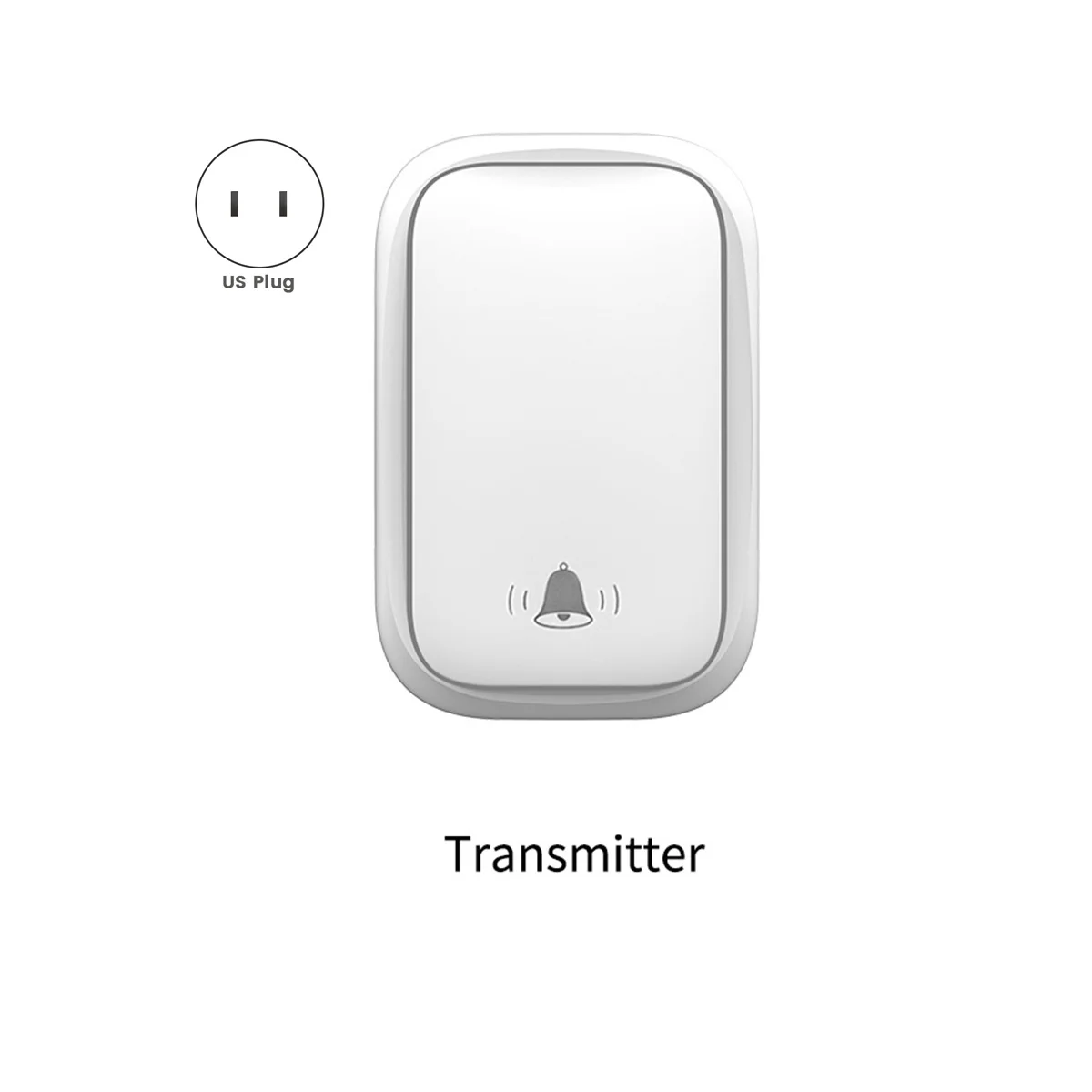 가정용 무선 초인종, 배터리 프리 방수 초인종, 가정, 사무실, 교실용, 미국 플러그, 3 볼륨 레벨 38 송