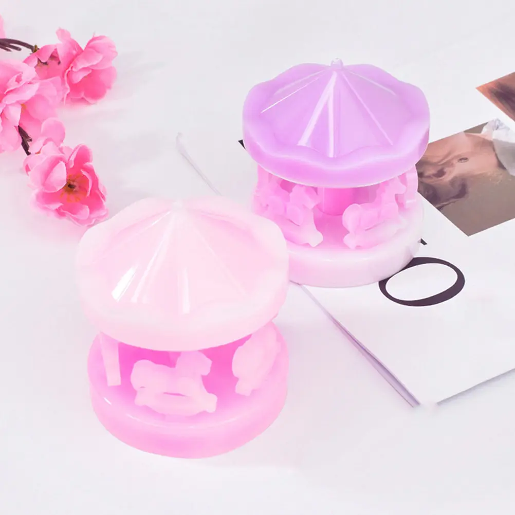 

1Set Rotating Carousel Mold DIY Silicone Epoxy Casting Kit for Craft Decoration Reusable Non-Stick Flexible Making Tool