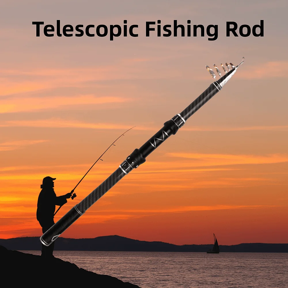 Portable Telescopic Fishing Rod 45cm Storage 1.8m-2.7m Length Mini Fishing Pole Small Convenient Fishing Hand Pole Stream Lake