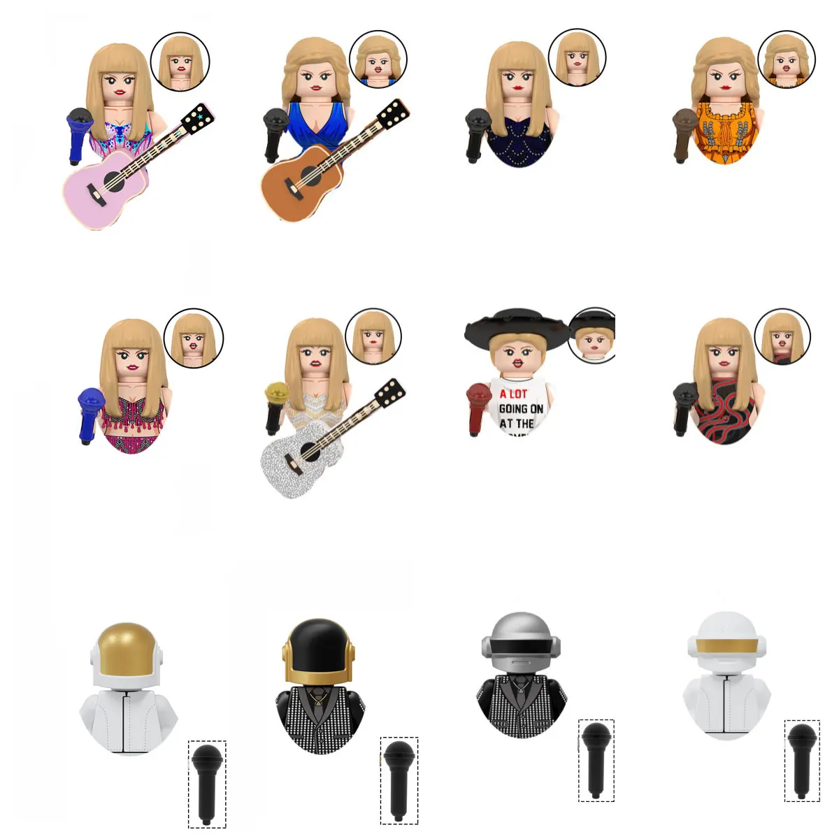 Nouveaux jouets star chanteur fille blocs de construction dessin animé Mini figurines jouets pour enfants cadeaux de noël LG1015 KT1063