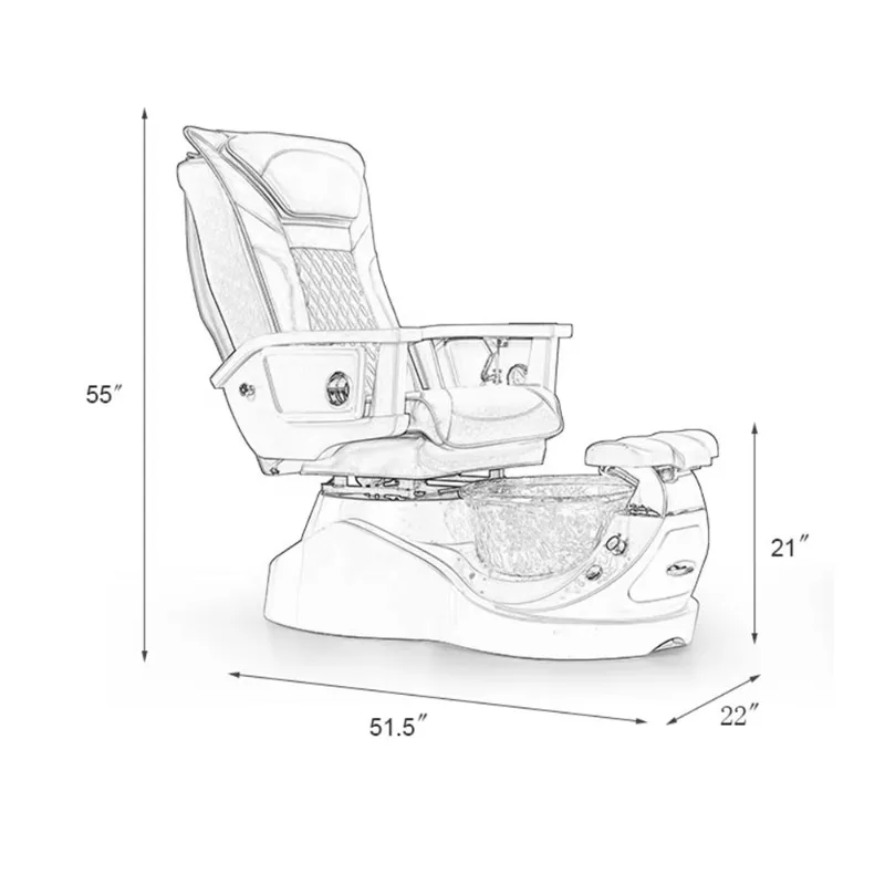 Modern Luxury Beauty Nail Salon Pipeless Whirlpool Foot Spa Massage Manicure Pedicure Chair