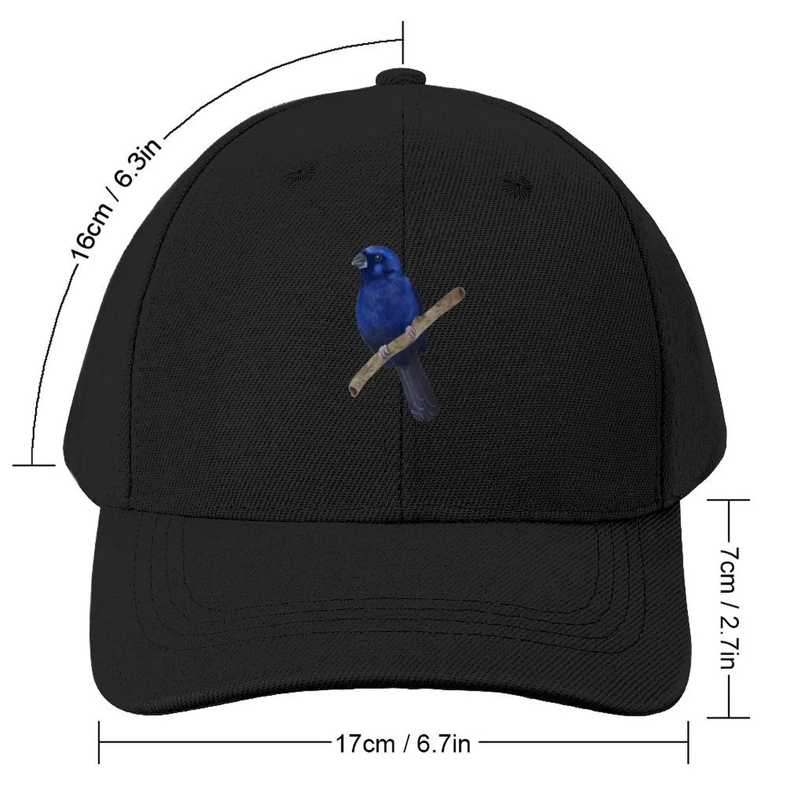 Ultramarine Grosbeak bird Baseball Cap Military Cap Man Trucker Hat Designer Man Women's