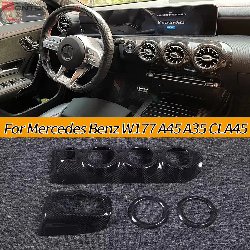Applicable to Mercedes-Benz W177 A45 A35 AMG car interior repair carbon fiber decorative cover central control panel