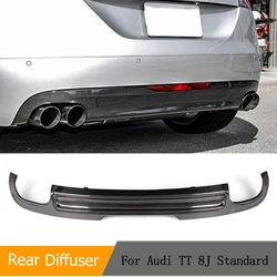 Carbon Fiber Car Rear Bumper Diffuser Lip Spoiler For Audi TT 8J Standard Bumper 2008-2010 Not For US Racing Rear Diffuser Guard