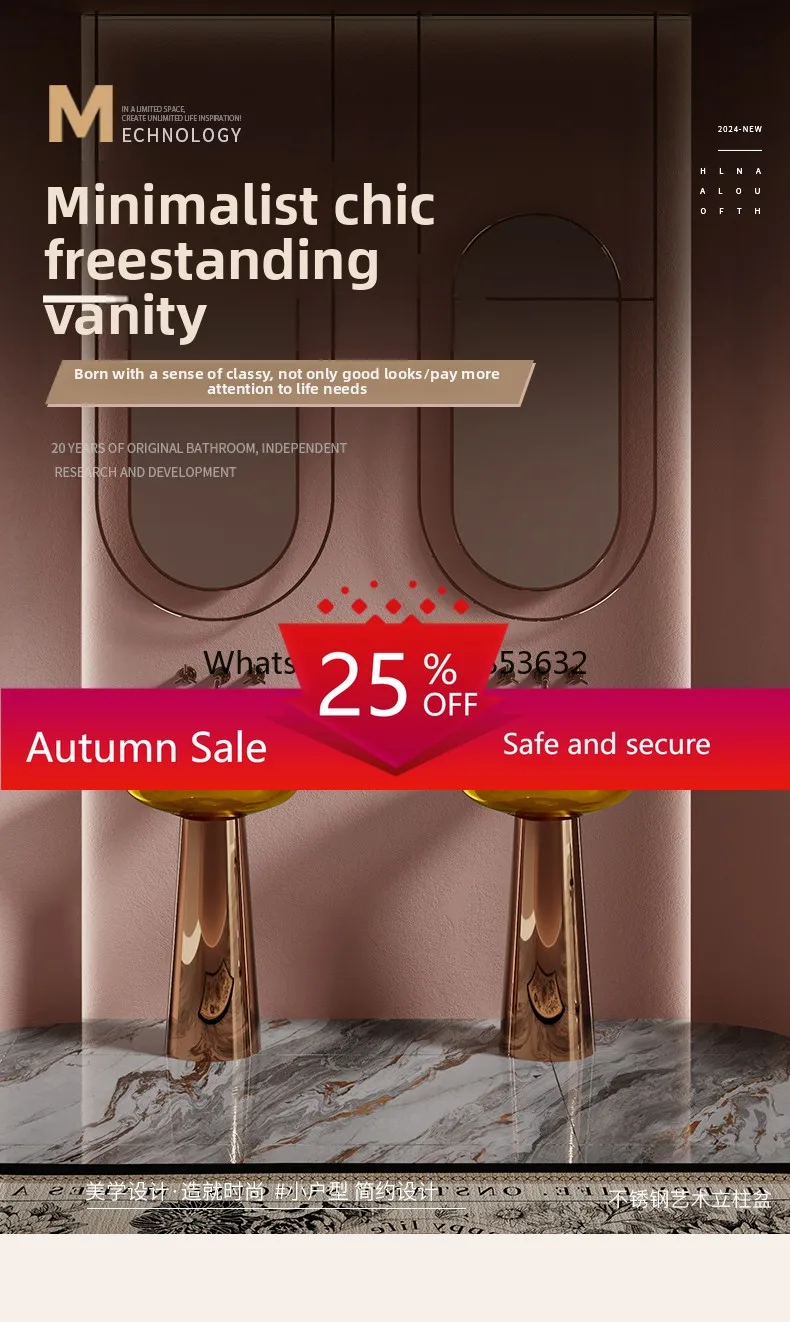 

YFY Designer Minimalist Luxury Freestanding Transparent Crystal Basin