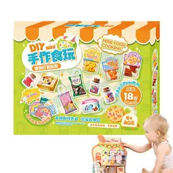 DIY Mini Foods Kit Cute Drinks & Food Pretend Play Kitchen Toy Supermarket  Dollhouse Accessories For Girl Kitchen Pretend Play