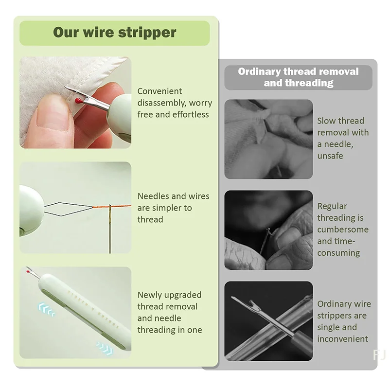 

[YU]2 In 1 Needle Threaders Sewing Seam Rippers Stitching Remover And Threader Household Manual Sewing Tools Sewing Accessories