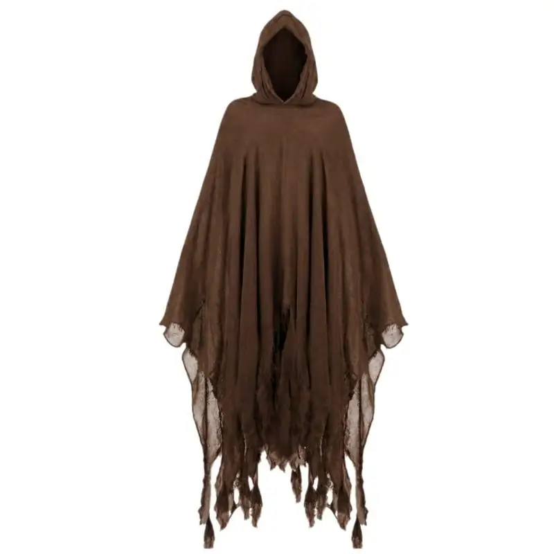 A52E Photo Prop Costume Cloak with Attached Hood, Lightweight Layered Coverage, and Halloween Party Styling Appeal Use