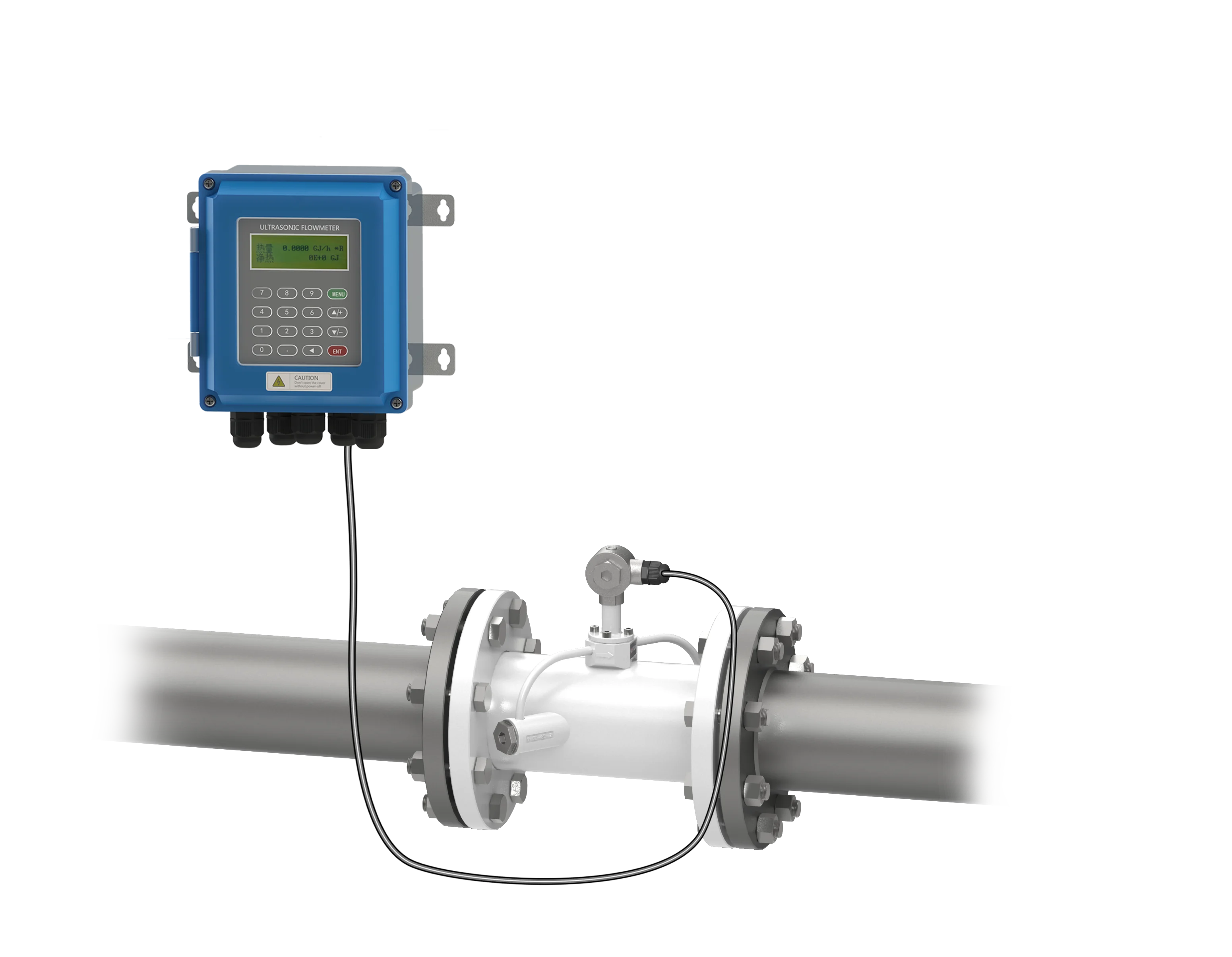 TUF-2000B Wall-mounted Ultrasonic Water Flowmeter