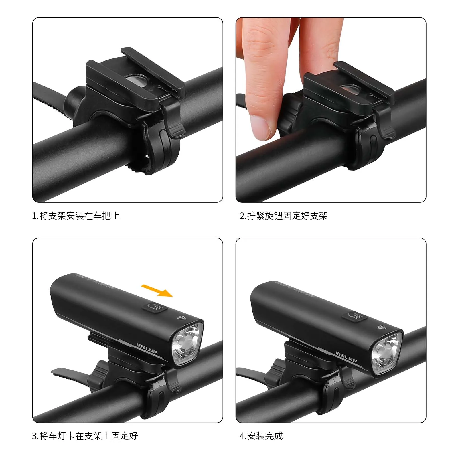 ESLNF Bike Front Light Rainproof USB Rechargeable Bicycle Light 1000LM Cycling Headlight LED 4800mAh Flashlight Bike Lamp