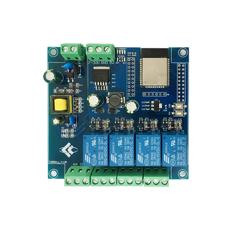 ESP32 WIFI Bluetooth BLE Four Channel Relay Module ESP32-WROOM Development Board AC 220V / DC 7-30V Power Supply ESP-32