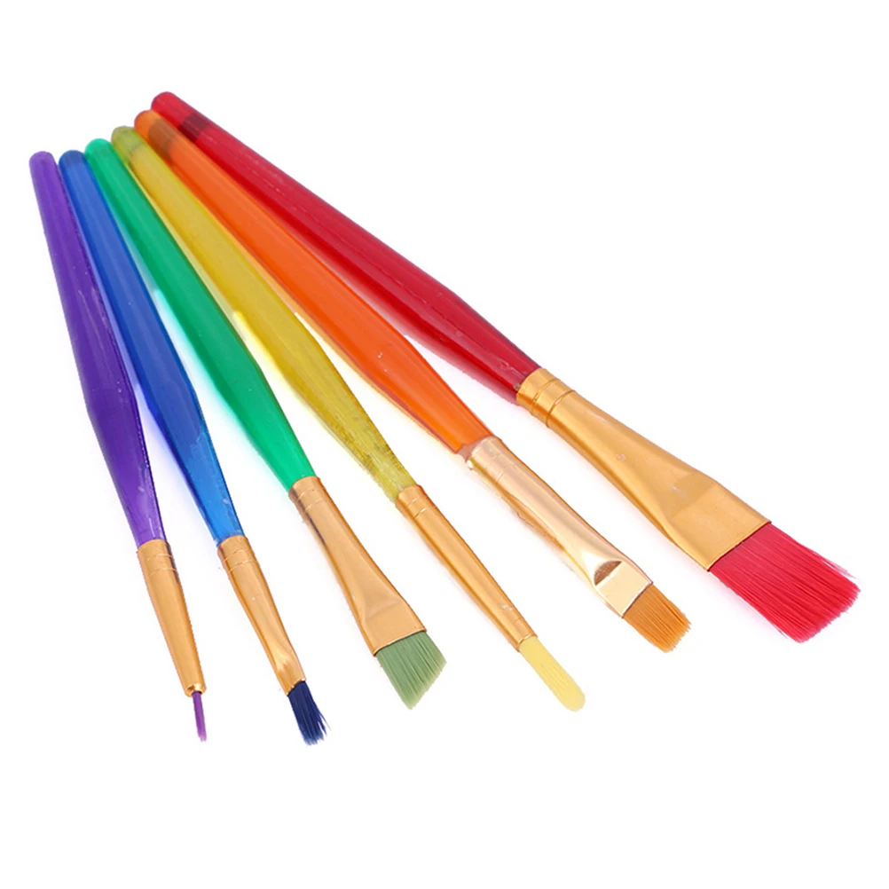 

6 Pcs Brush Set Paint Brush Kids Kids Artist Brushes Watercolor Painting Toddler Beginner Art Supplies