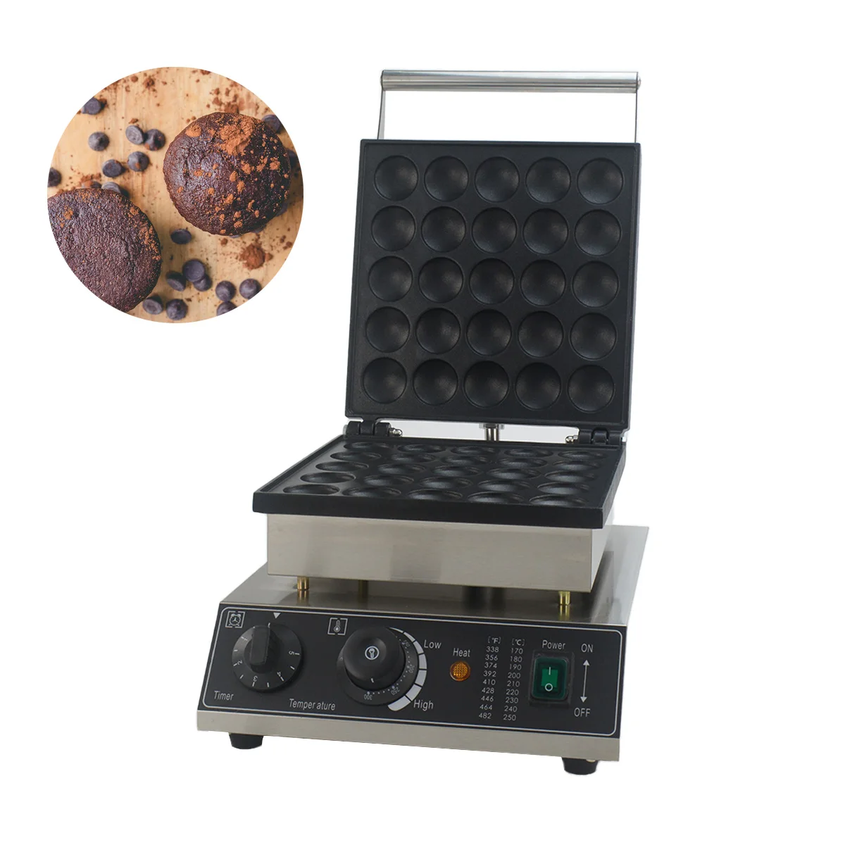 

Commercial Electric Waffle Maker Upper/Lower-Board Small Pancake Machine 25PCS Mini Dutch Pancake Maker Home Appliance for Kitch