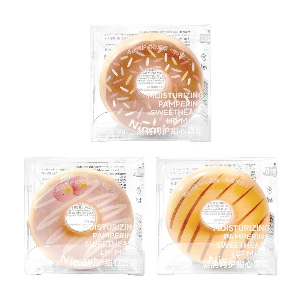 Donut Lip Gloss Lasting Moisturizing lip balm Fade Lip Lines Prevent Dry Cracking Lip Care Oil Mask Make-up for Women Cosmetics