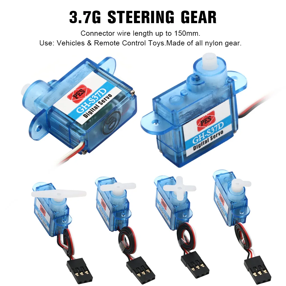 1pcs 3.7g Mini Micro Servo For RC plane helicopter Boat RC Sub Servos 3.7g High Speed Tor Servo