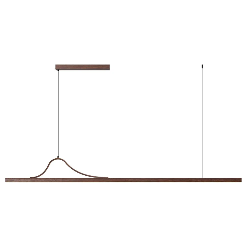 

Full spectrum, one-word walnut color restaurant chandelier, minimalist modern minimalist dining table bar lighting